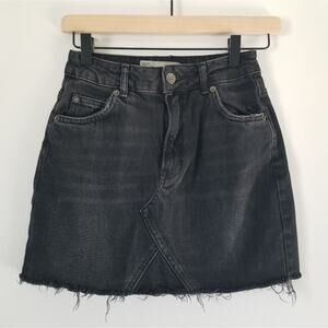 Topshop Black Denim Jean Skirt size 2
